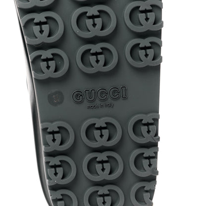 Gucci Soft Rubber Womens Interlocking G Platform 42mm Slide Sandals 38 Black 6 of 9