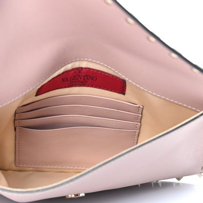 Valentino Garavani Vitello Medium Rockstud Envelope Flat Wristlet Pouch Poudre 5 of 8
