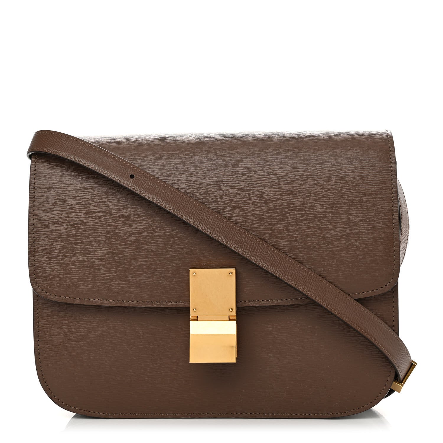 Celine Liege Calfskin Medium Classic Box Flap Bag Glazed Nut 1 of 11