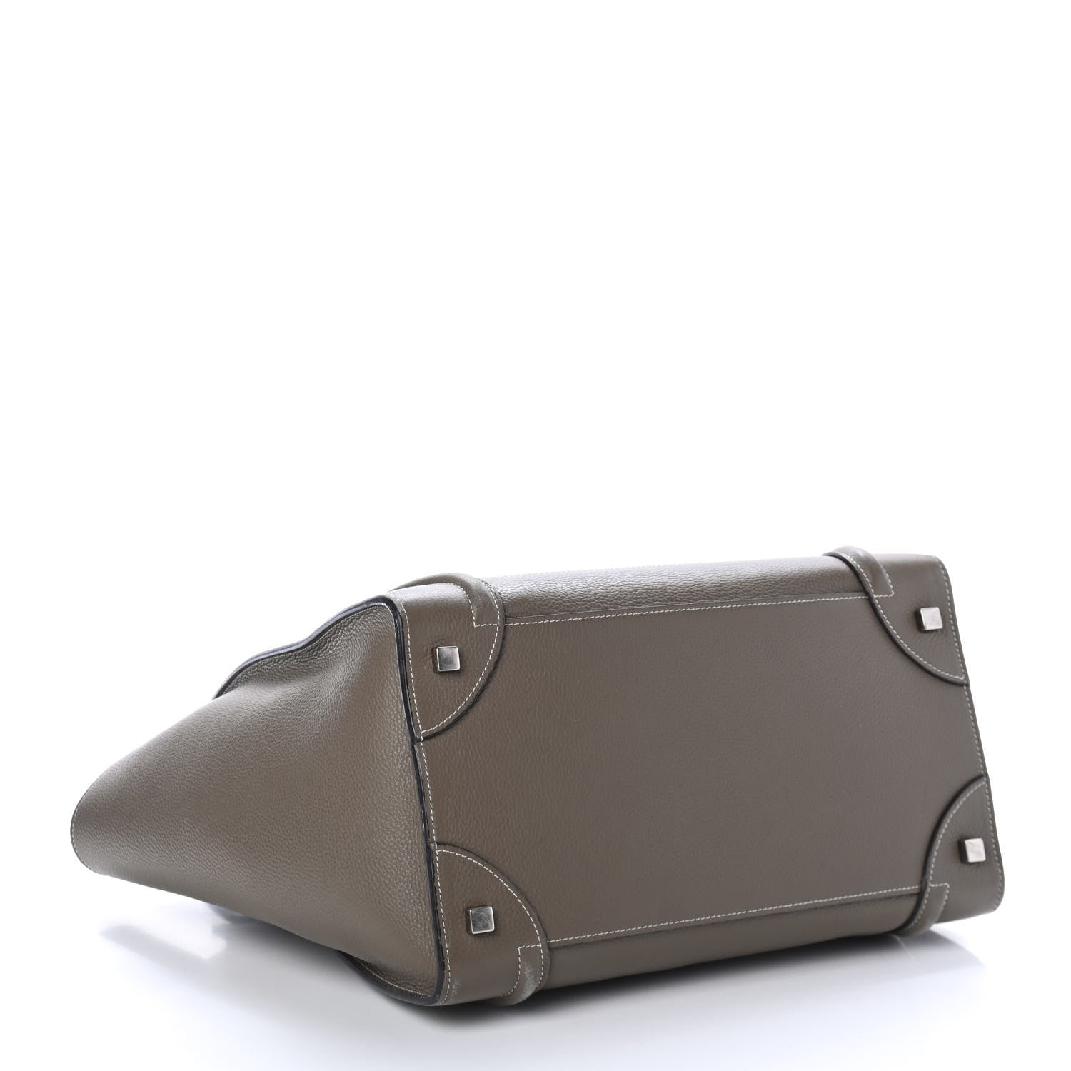 Celine Drummed Calfskin Mini Luggage Souris 3 of 4