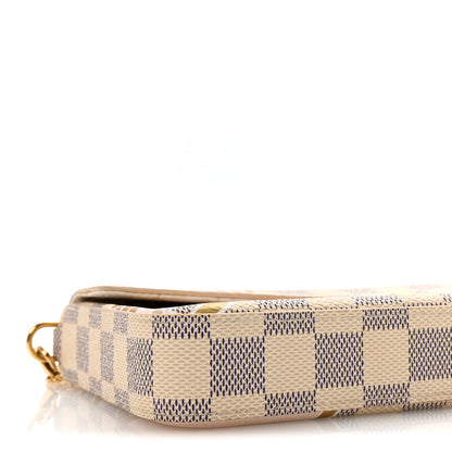 Louis Vuitton Damier Azur Nautical Pochette Felicie Chain Wallet 9 of 10