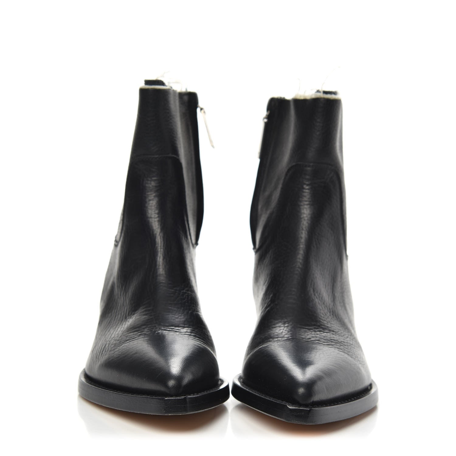 Saint Laurent Calfskin Theo Ankle Boots 35 Black 2 of 8