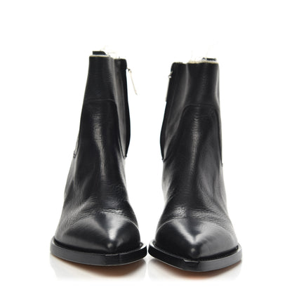 Saint Laurent Calfskin Theo Ankle Boots 35 Black 2 of 8