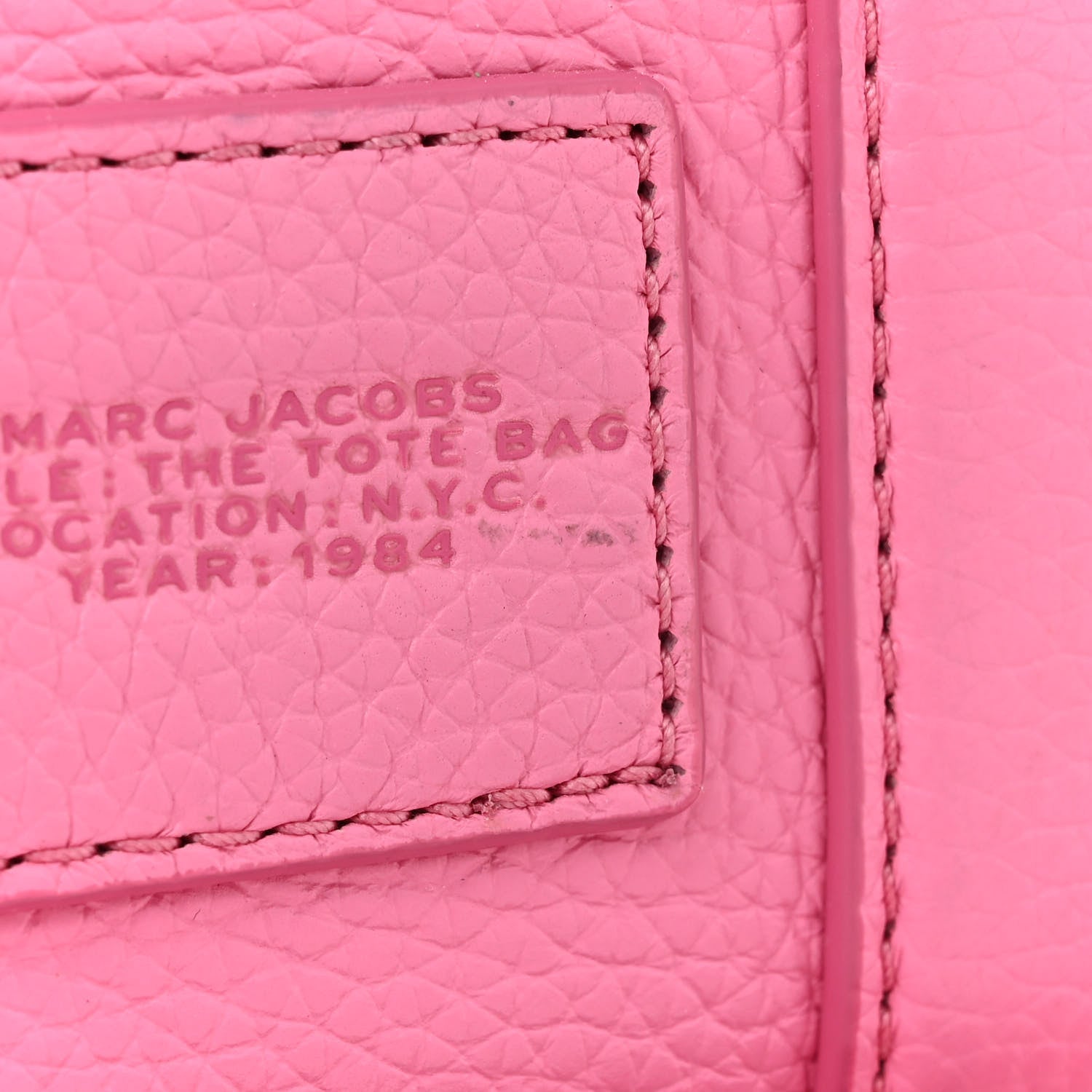 Marc Jacobs Grained Calfskin Mini The Tote Bag Candy Pink 12 of 12