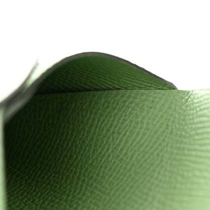 Hermes Epsom Calvi Duo Card Case Vert Criquet 7 of 9