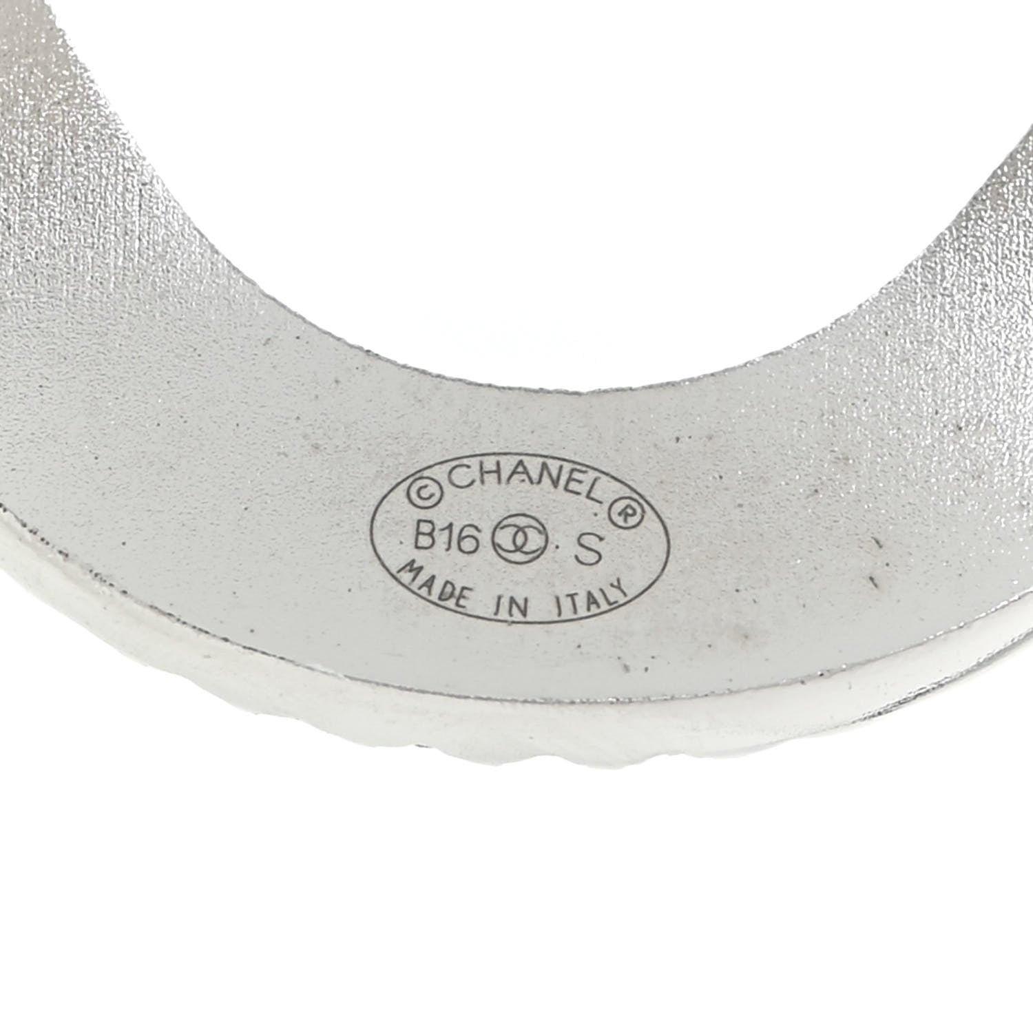 Chanel Crystal CC Cuff Silver 4 of 6