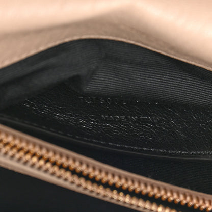 Saint Laurent Sheepskin Matelasse Chevron Monogram Medium College Bag Dark Beige 7 of 13
