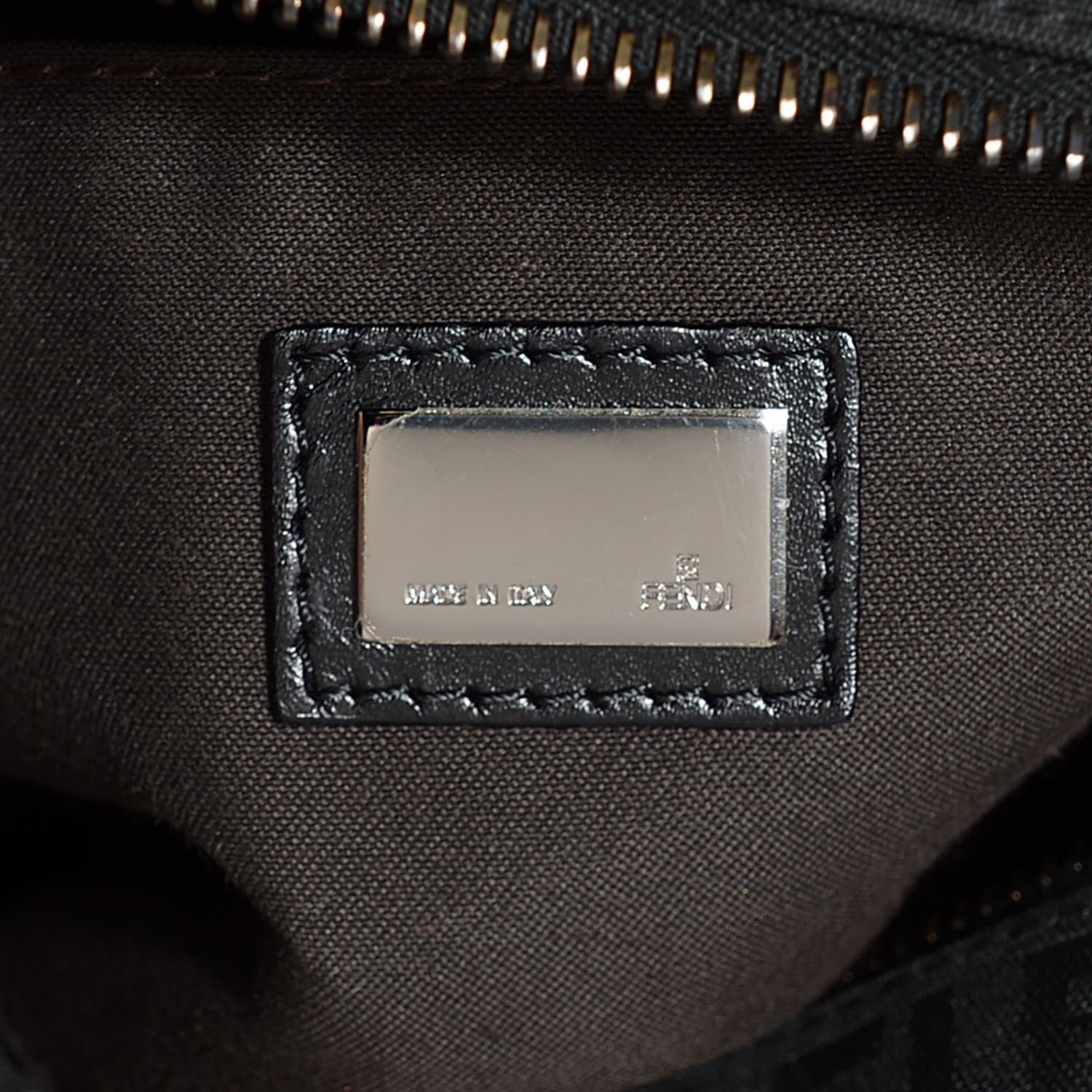 Fendi Zucchino Vitello Small Boston Black 6 of 10