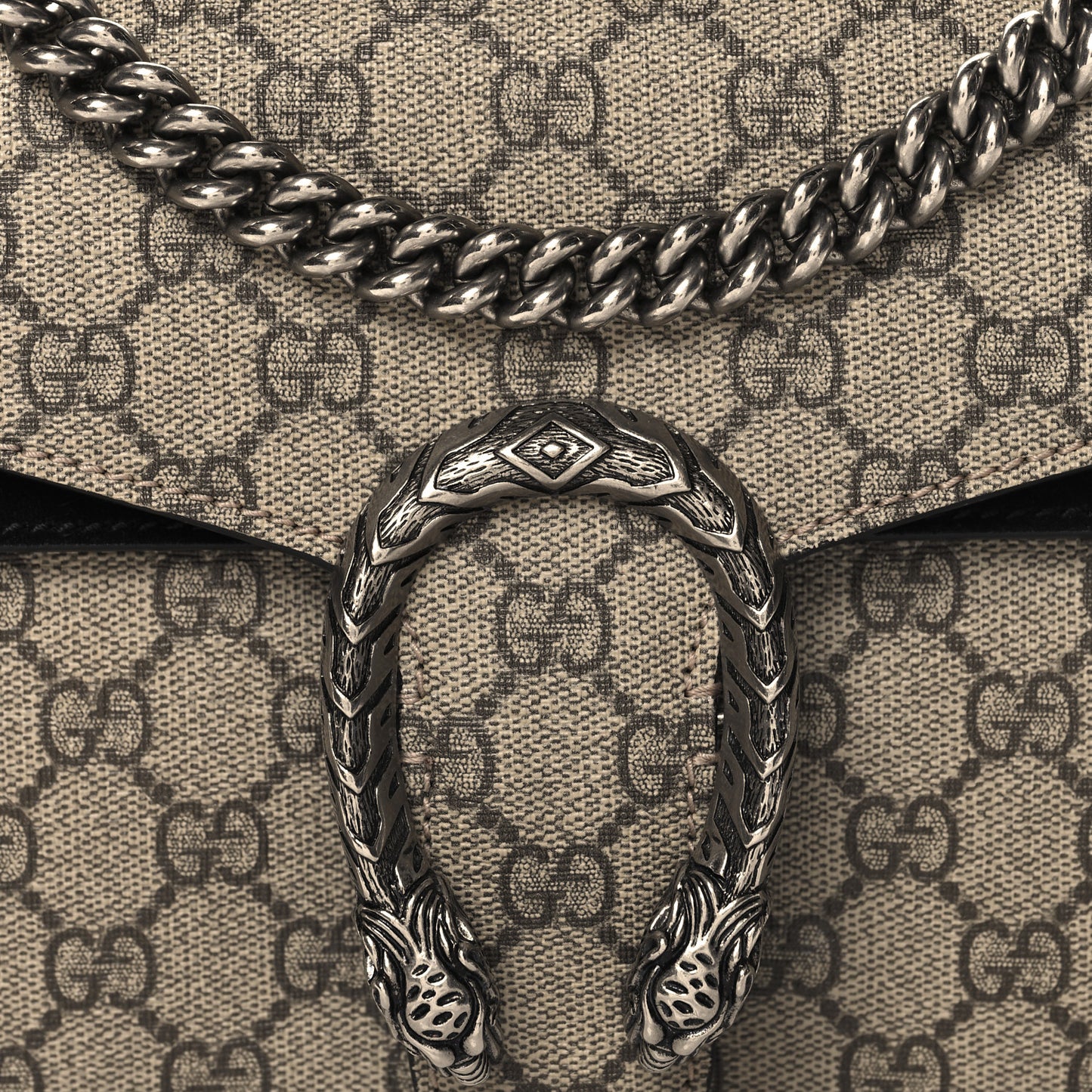 GG Supreme Monogram Small Dionysus Shoulder Bag Black