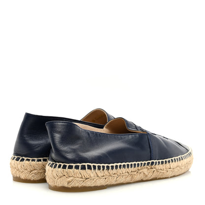 Chanel Lambskin CC Espadrilles 40 Navy Black 4 of 8