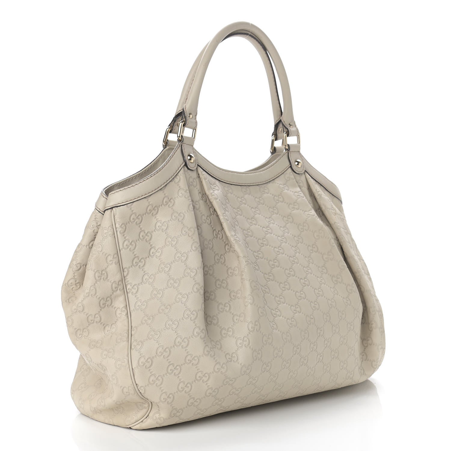 Gucci Guccissima Large Sukey Tote Mystic White 3 of 13