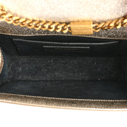 Saint Laurent Metallic Calfskin Small Classic Monogram Kate Satchel Pale Gold 5 of 17