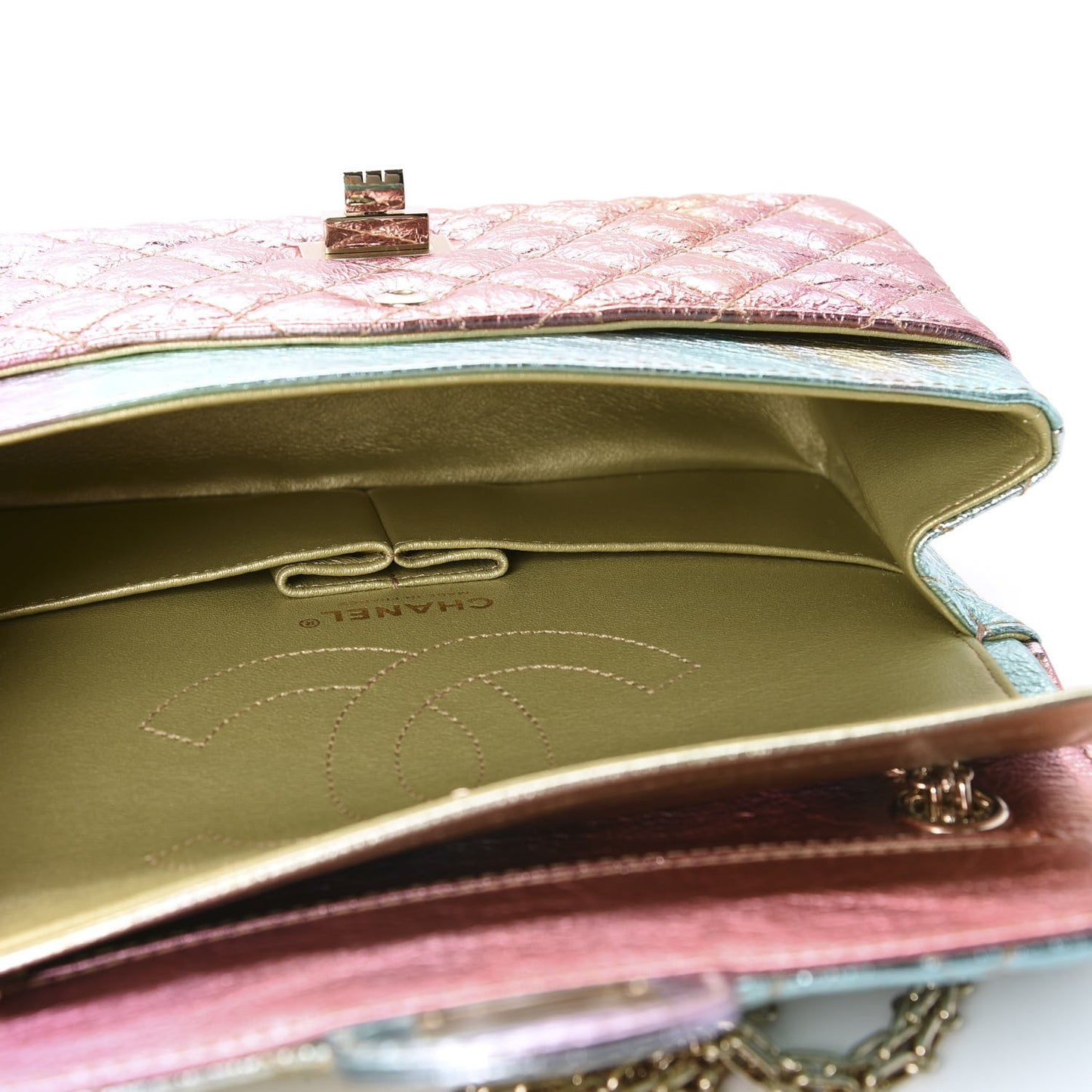 Metallic Goatskin Quilted 2.55 Reissue 225 Flap Multicolor