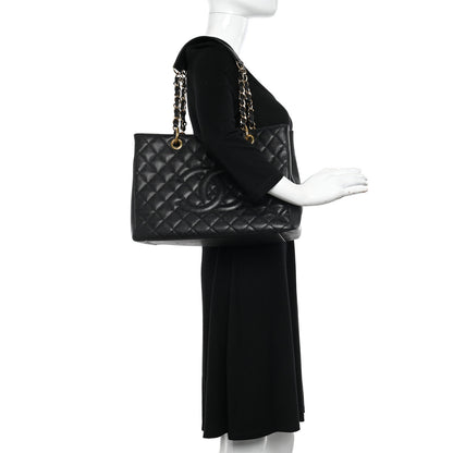 Chanel Caviar Quilted Grand Shopping Tote GST Black 2 of 11