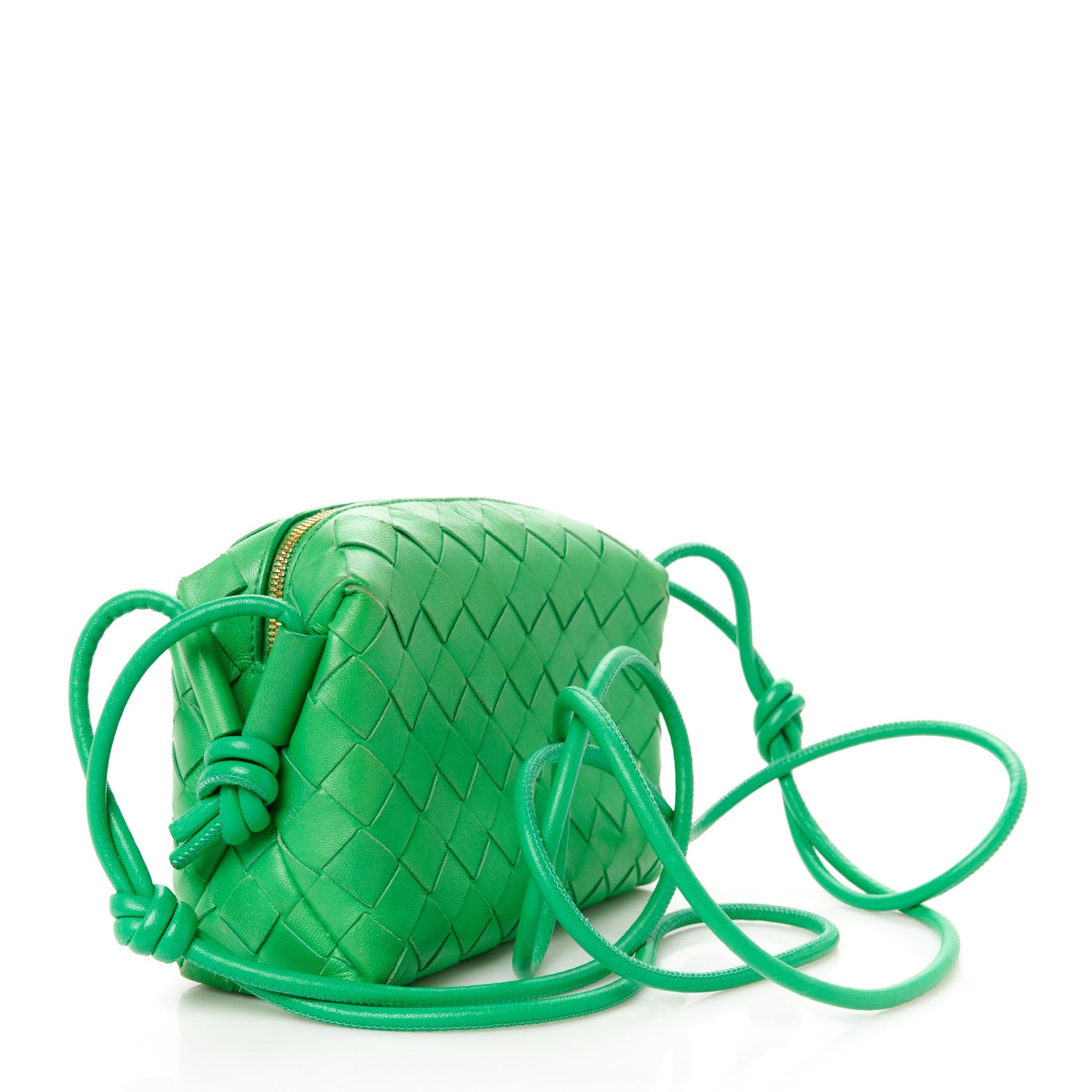 Nappa Intrecciato Mini Loop Camera Bag Parakeet