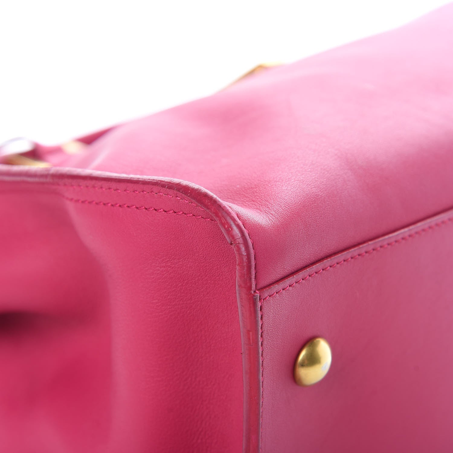 Saint Laurent Calfskin Small Classic Y Cabas Fuchsia 9 of 22