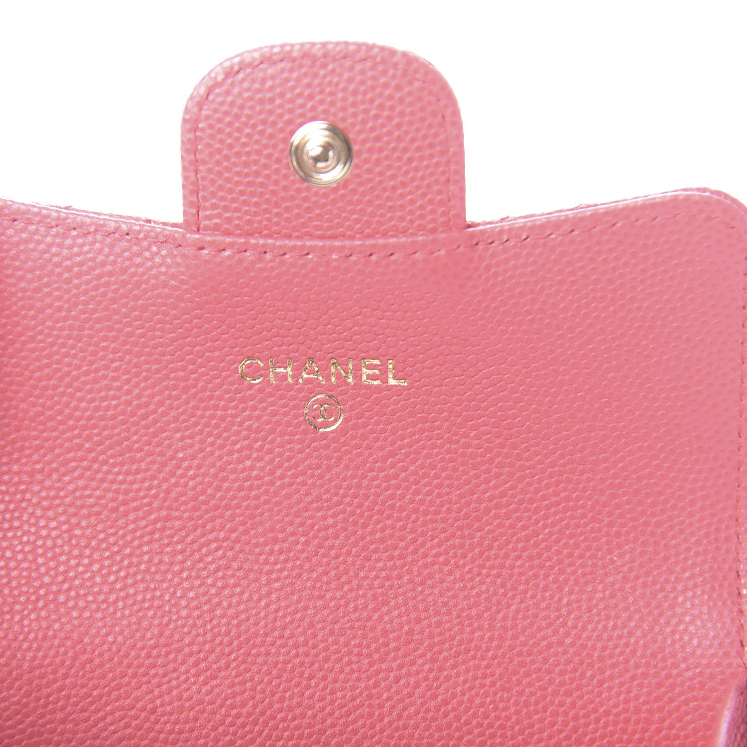 Chanel Caviar Quilted Flap Card Holder Dark Pink 6 of 9