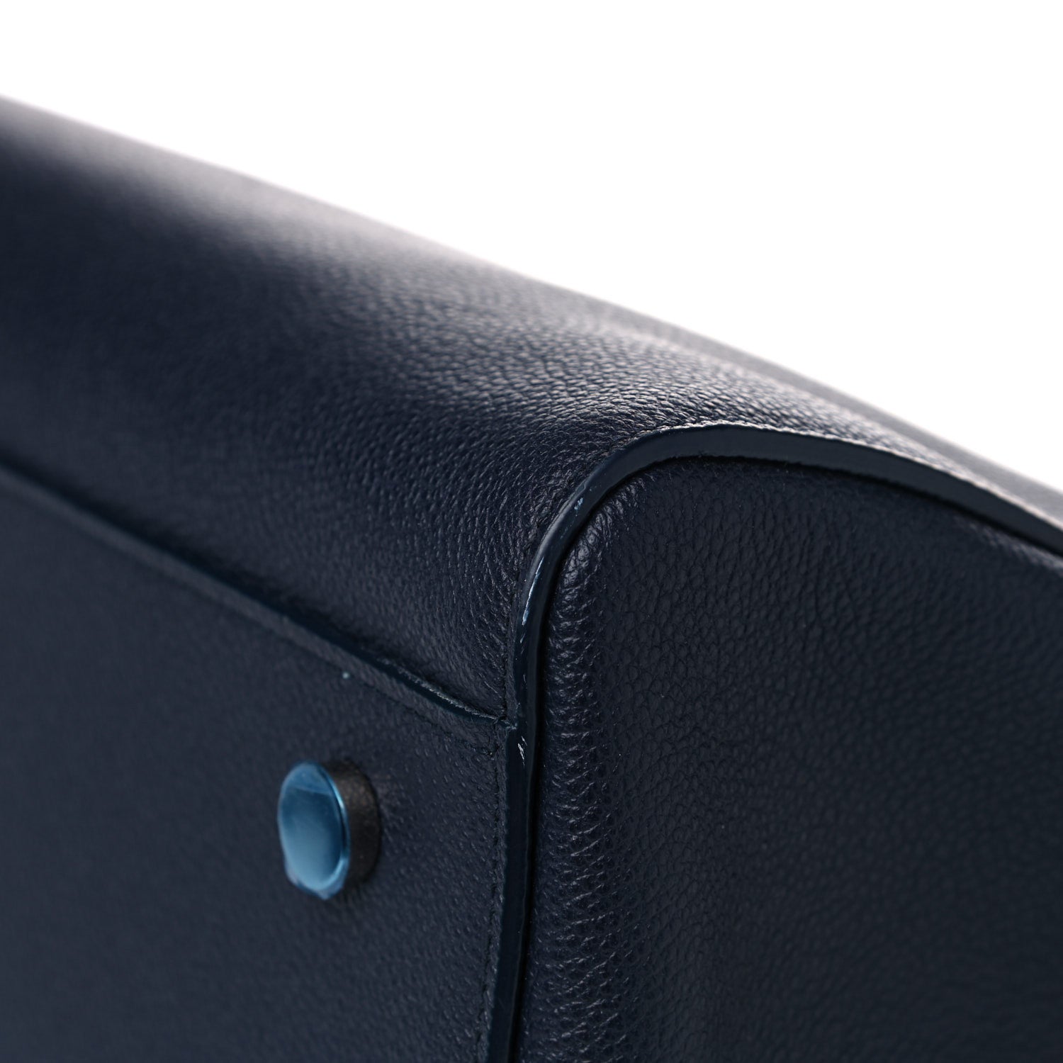 Saint Laurent Calfskin Medium Rive Gauche Cabas Navy Blue 11 of 17
