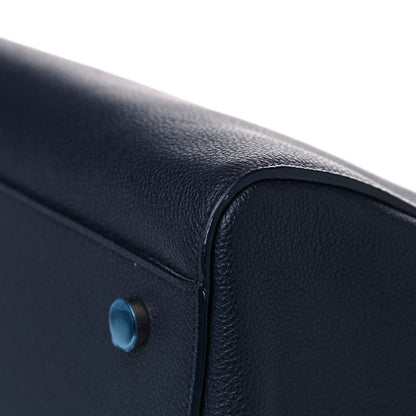 Saint Laurent Calfskin Medium Rive Gauche Cabas Navy Blue 11 of 17