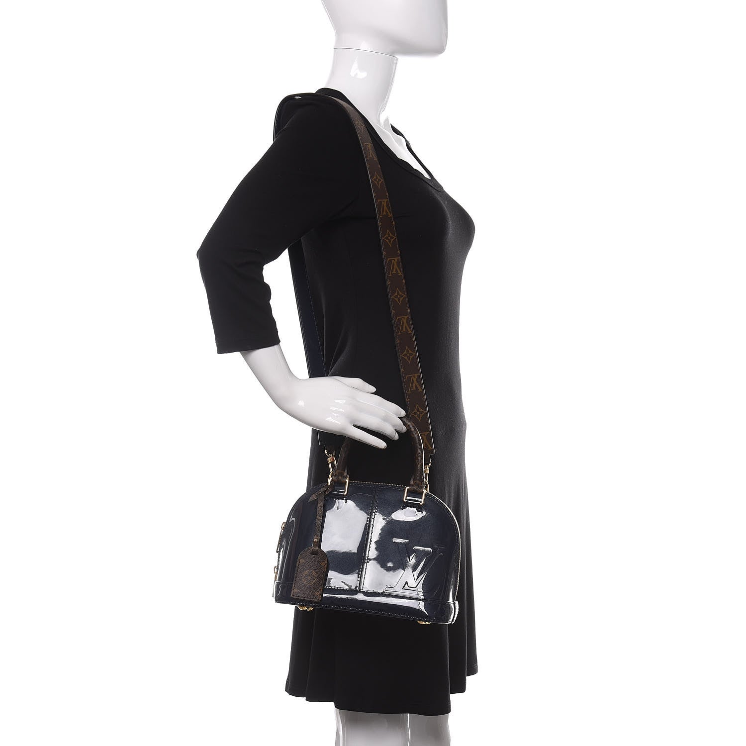 Louis Vuitton Patent Monogram Alma BB Marine 2 of 9