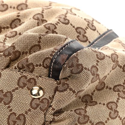 Gucci Monogram Large D Gold Hobo Dark Brown 10 of 10