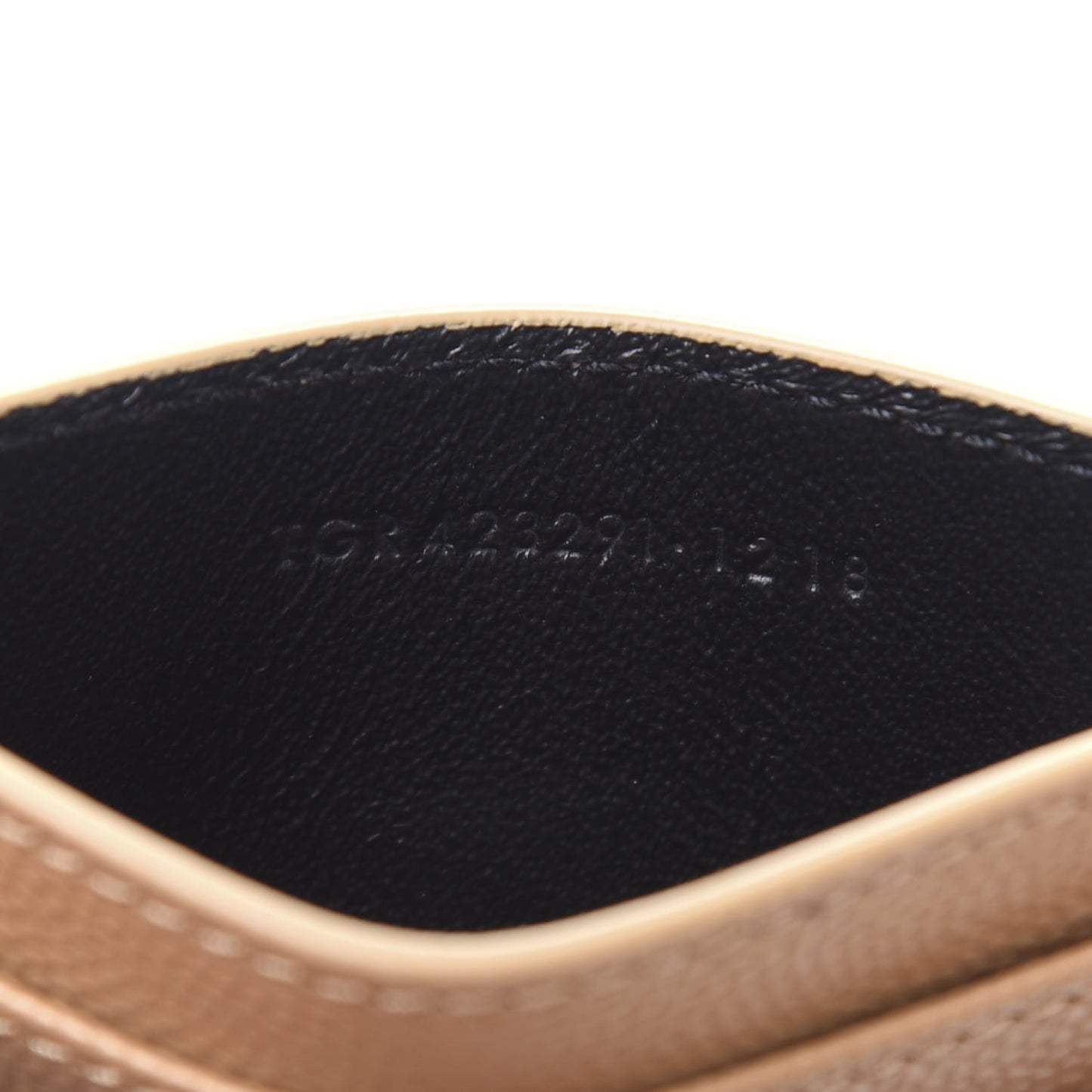 Grain De Poudre Matelasse Chevron Monogram Credit Card Case Cork