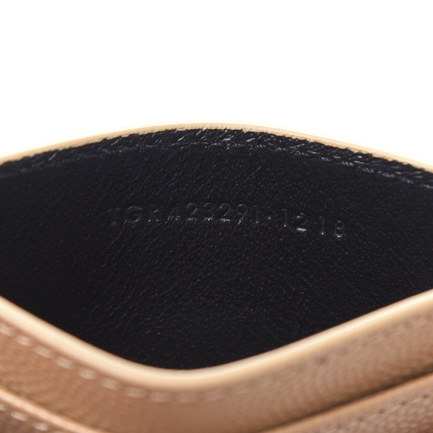 Saint Laurent Grain De Poudre Matelasse Chevron Monogram Credit Card Case Cork 9 of 9