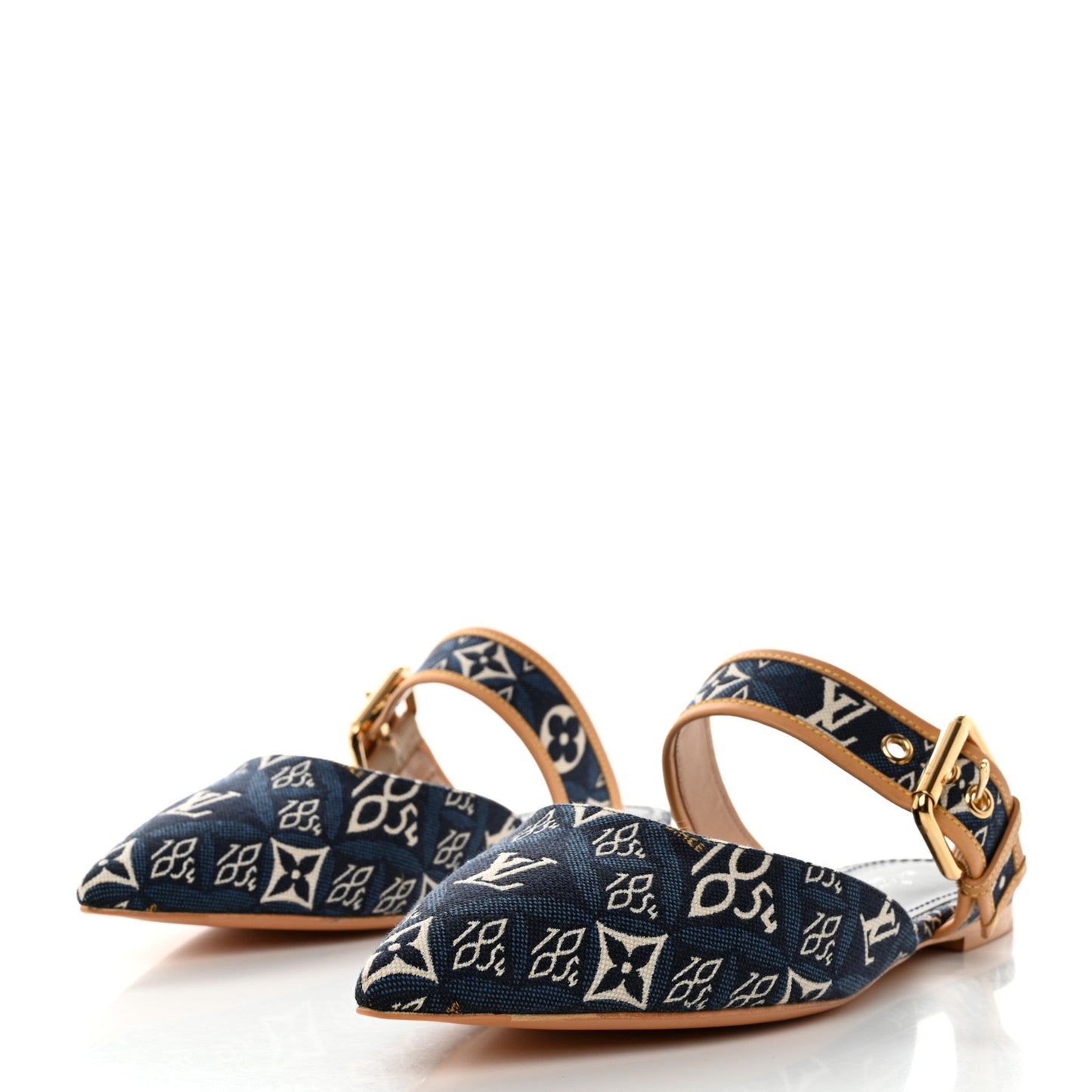 Jacquard Since 1854 Sofia Flat Mules 40 Blue