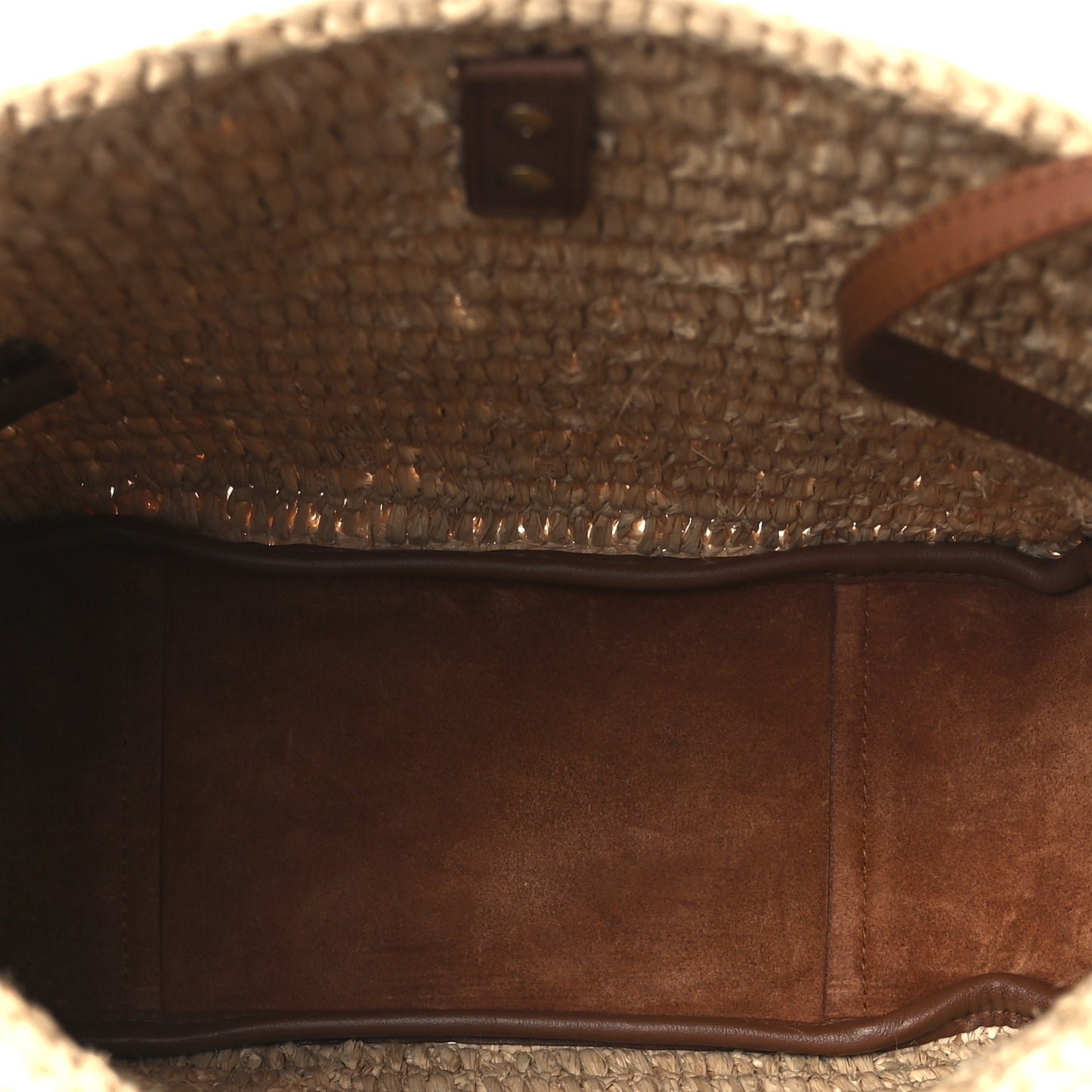 Raffia Calfskin Le 5 A 7 Small Hobo Natural Brick