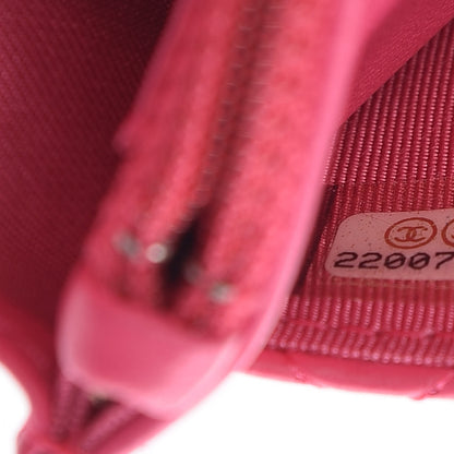 Chanel Lambskin Quilted Wallet On Chain WOC Dark Pink 10 of 17