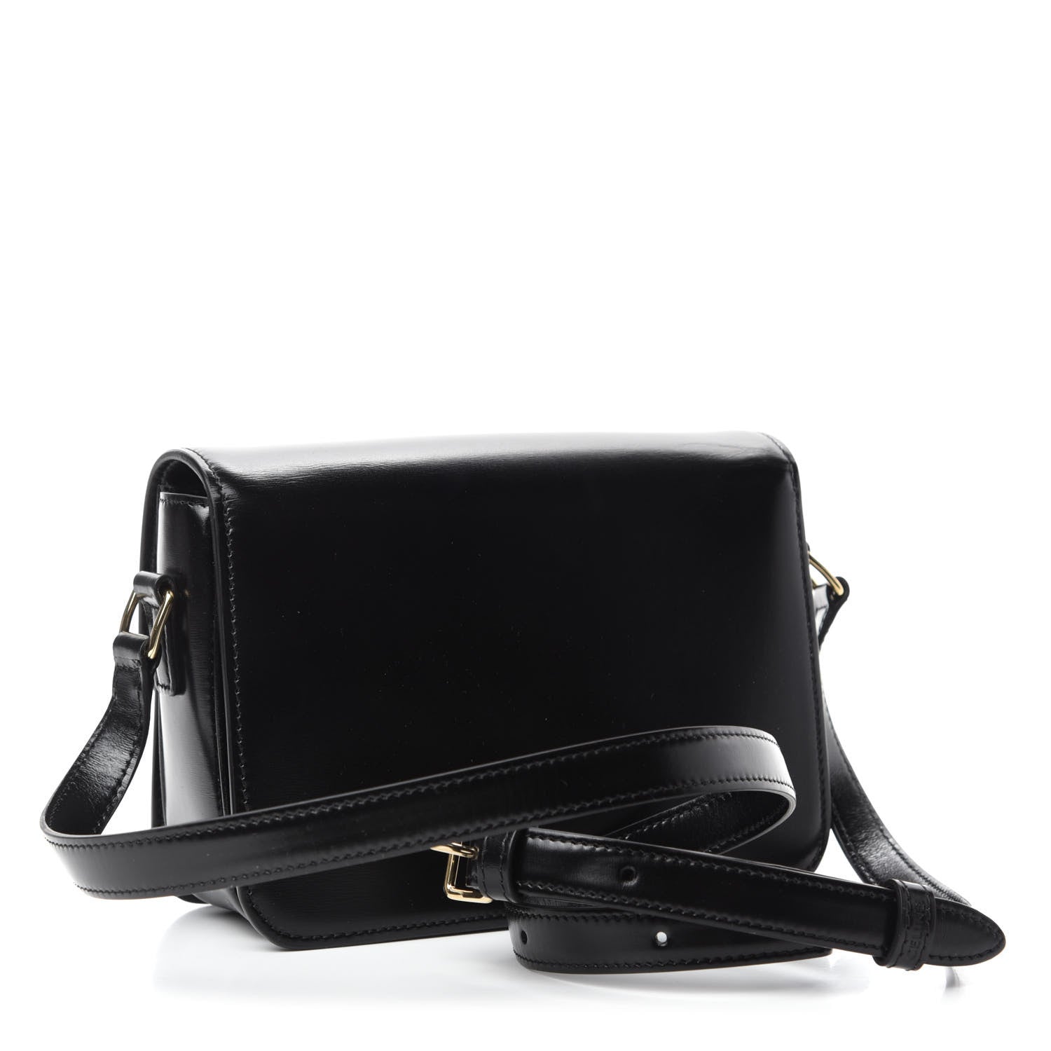 Celine Shiny Calfskin Small Triomphe Black 3 of 12