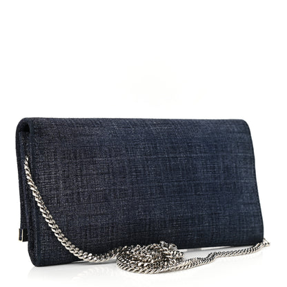 Jimmy Choo Denim Clutch Blue 3 of 10