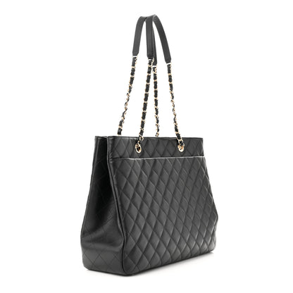 Chanel Caviar Quilted Large Shopping Tote Black 3 of 13
