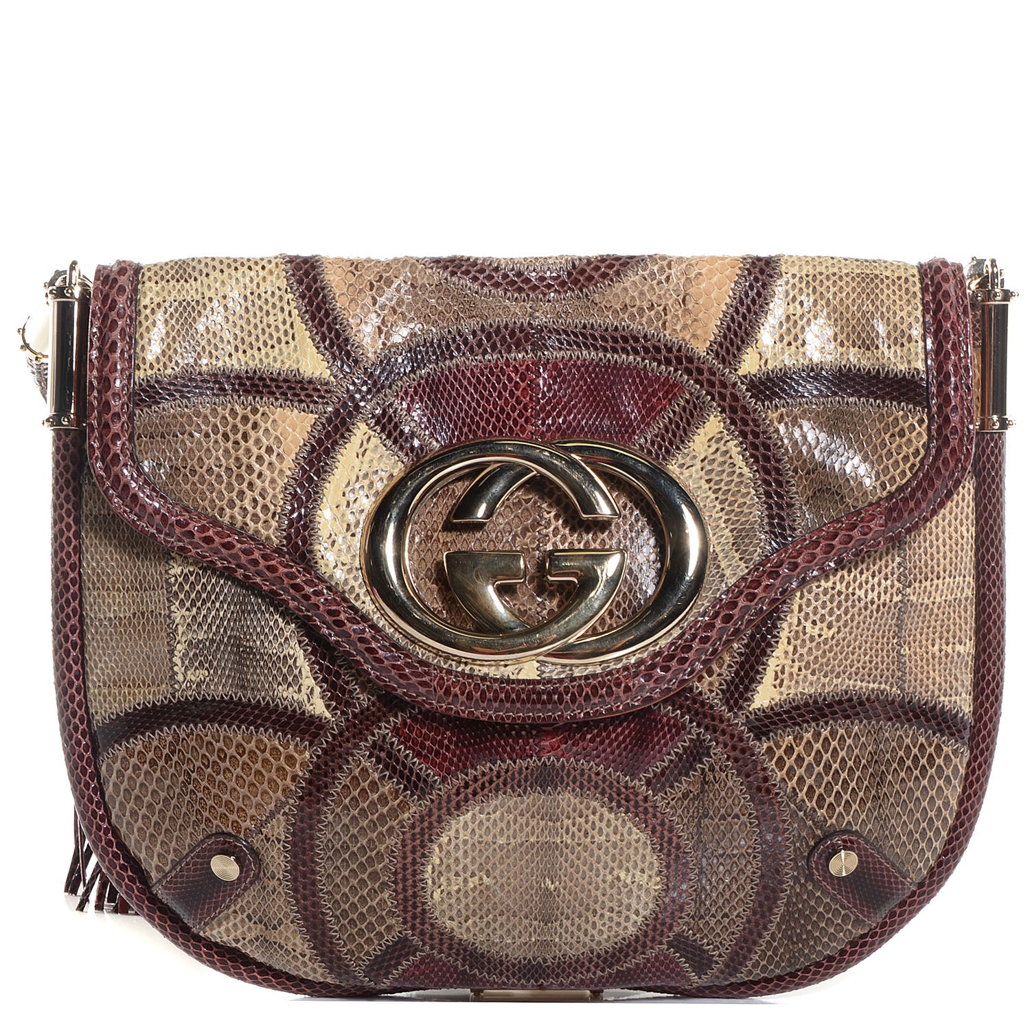 Gucci Exotic Patchwork Britt Medium Shoulder Bag 1 of 7
