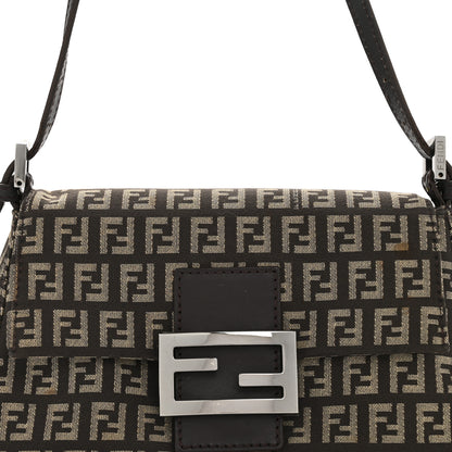 Fendi Zucchino Vitello Mini Mama Baguette Testa di Moro Beige 8 of 12