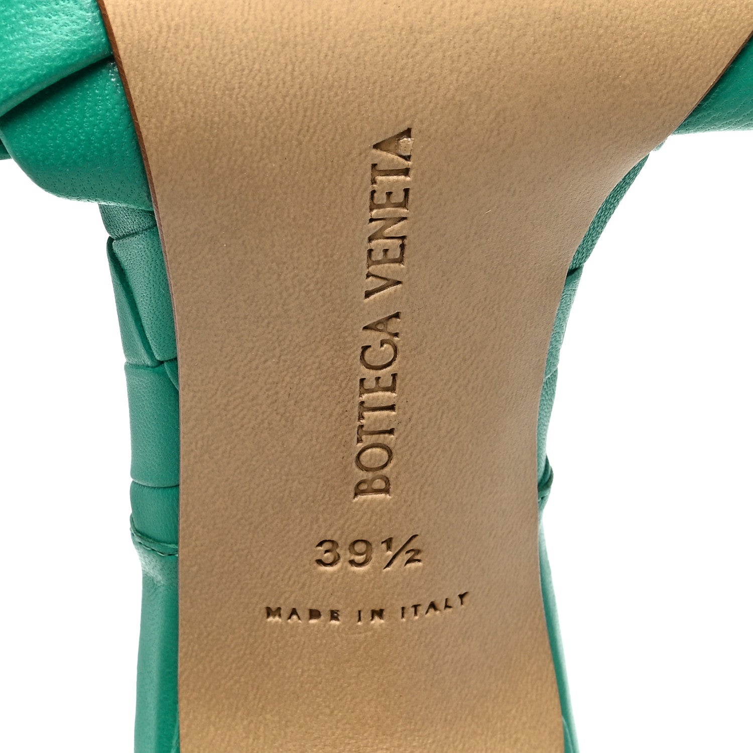 Bottega Veneta Nappa Maxi Intrecciato Lido Mule Sandals 39.5 Acid Turqoise 6 of 7