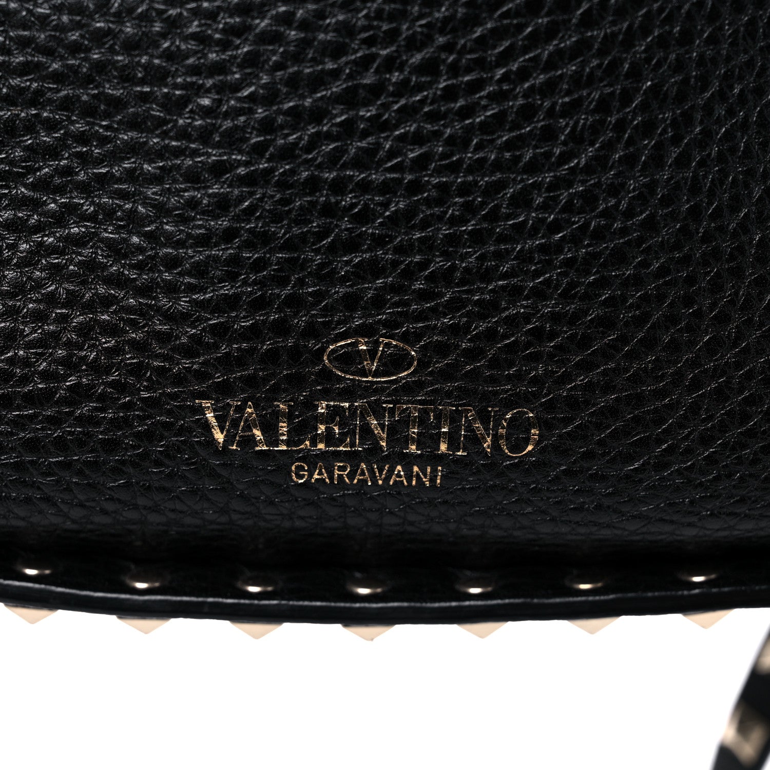 Valentino Garavani Grained Calfskin Rockstud Bucket Bag Black 12 of 15