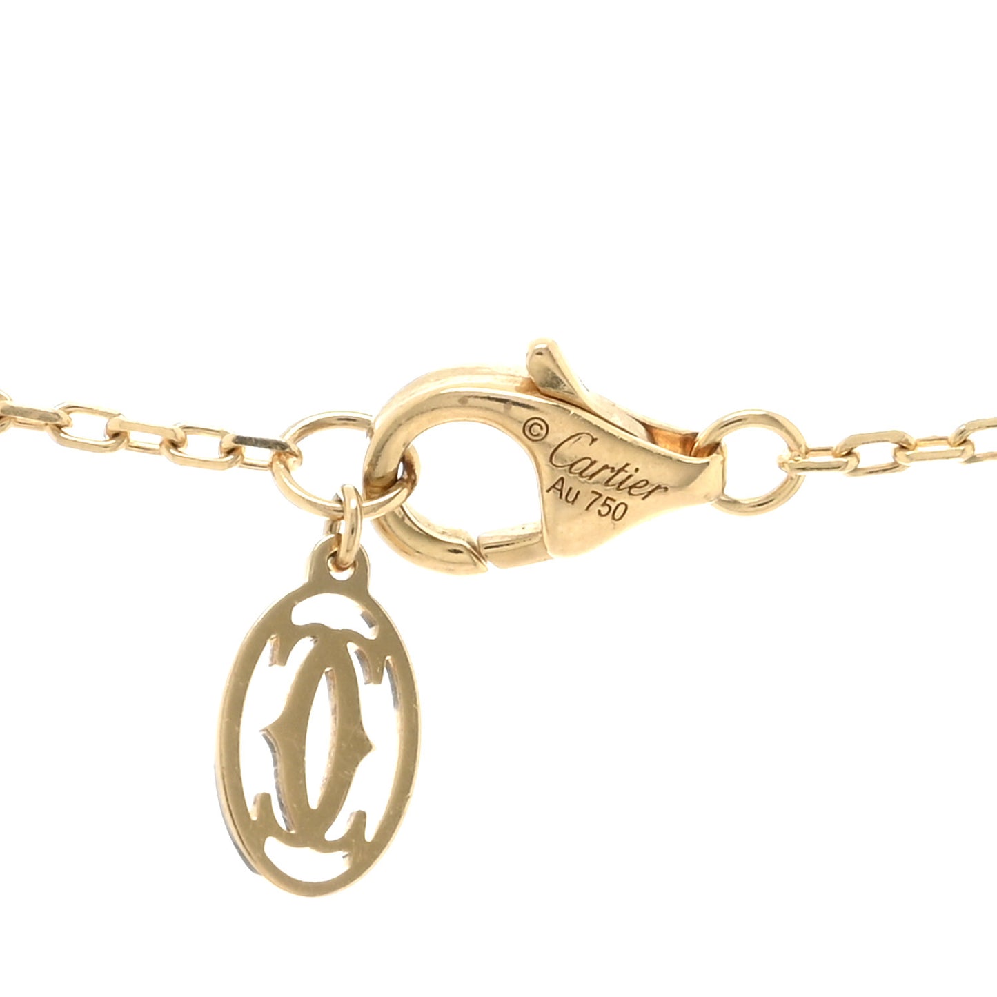 18K Yellow Gold Diamond Juste Un Clou Paved Pendant Necklace