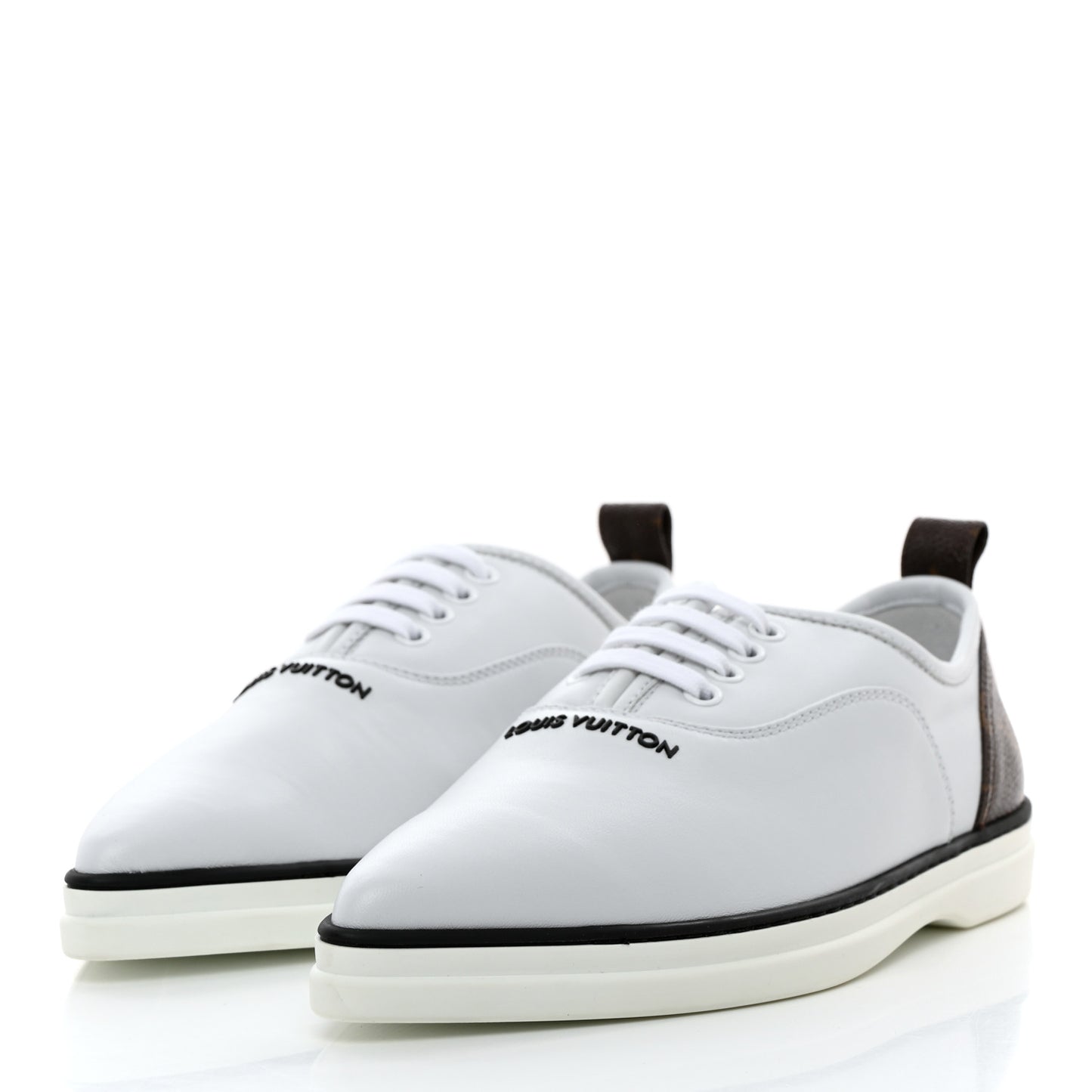 Calfskin Monogram Matchpoint Sneakers 38 White