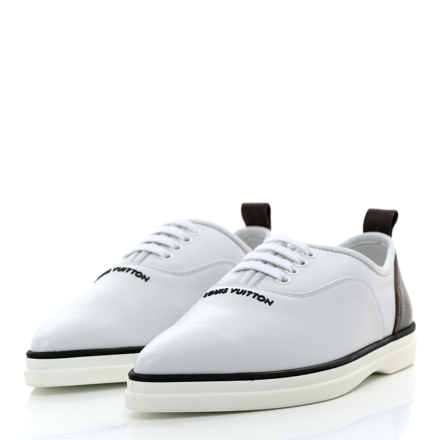 Louis Vuitton Calfskin Monogram Matchpoint Sneakers 38 White 3 of 9