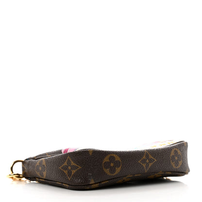 Louis Vuitton Monogram 2022 Christmas Animation Tokyo Mini Pochette Accessories Blue 4 of 9