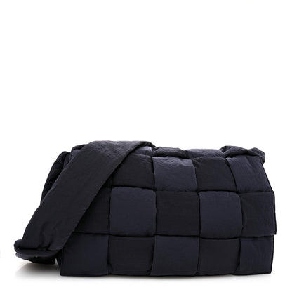 Bottega Veneta Nylon Intrecciato Padded Tech Maxi Cassette Bag Navy Blue 1 of 10