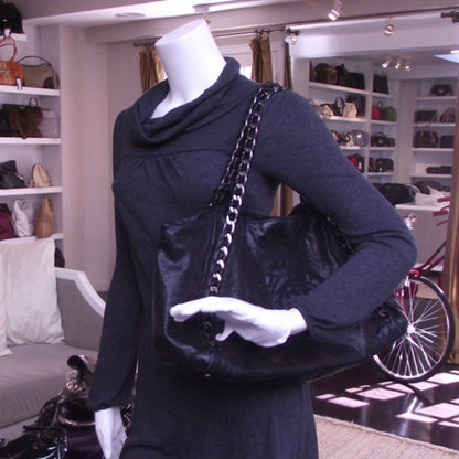 Chanel Luxe Ligne Modern Chain Hobo Black 2 of 14