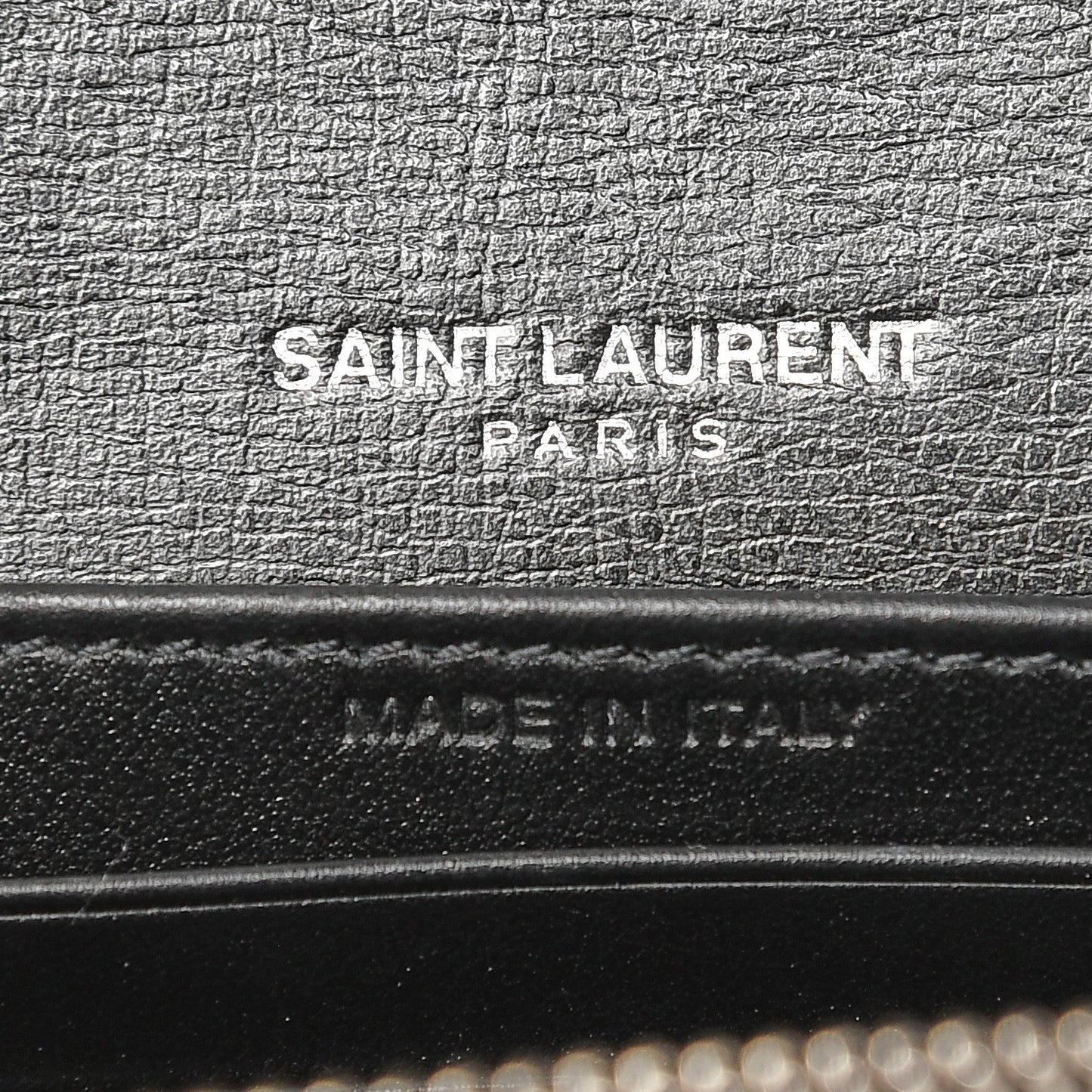 Calfskin Monogram Sunset Chain Wallet Black
