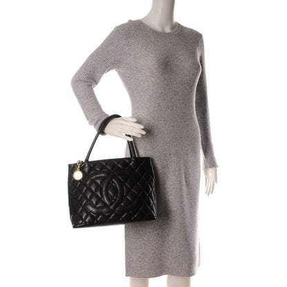 Chanel Caviar Quilted Medallion Tote Black 4 of 12