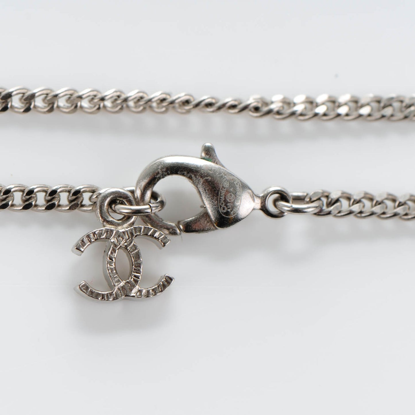 Enamel Paris Salzburg Cuckoo Clock CC Charm Necklace Silver