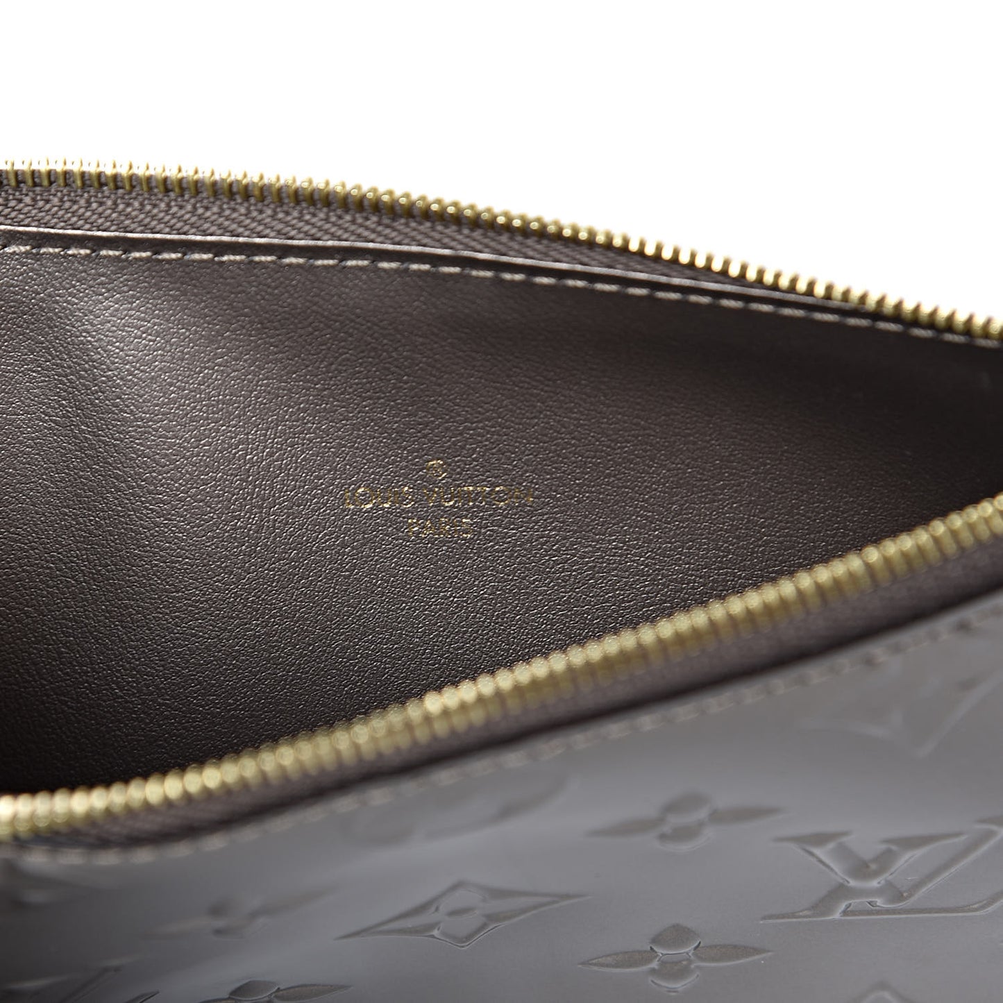 Vernis Felicie Chain Wallet Zippered Insert Champagne Metallise