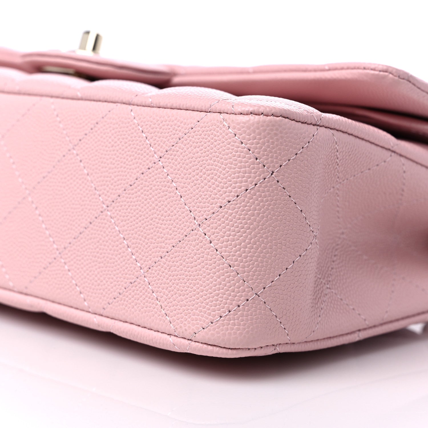 Chanel Caviar Quilted Medium Double Flap Light Pink 9 of 10