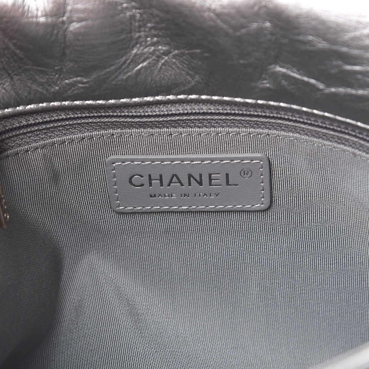 Chanel Metallic Crumpled Calfskin Big Bang Large Flap Bag Silver 5 of 10
