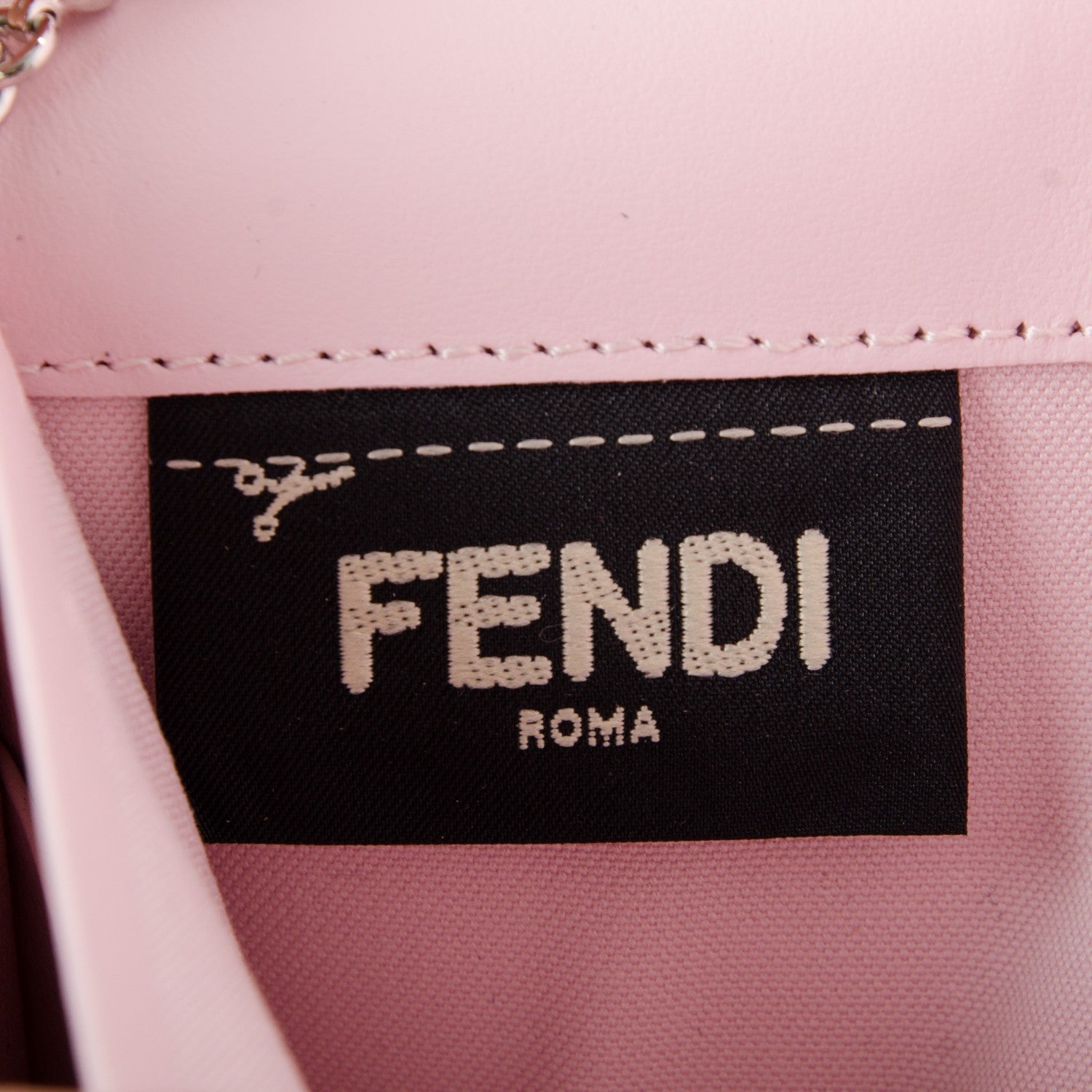 Fendi Calfskin Heart Studded Continental Wallet On Chain Black Red Peonia 7 of 8